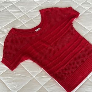 Guess Scoop Neck Short Sleeve Sweater